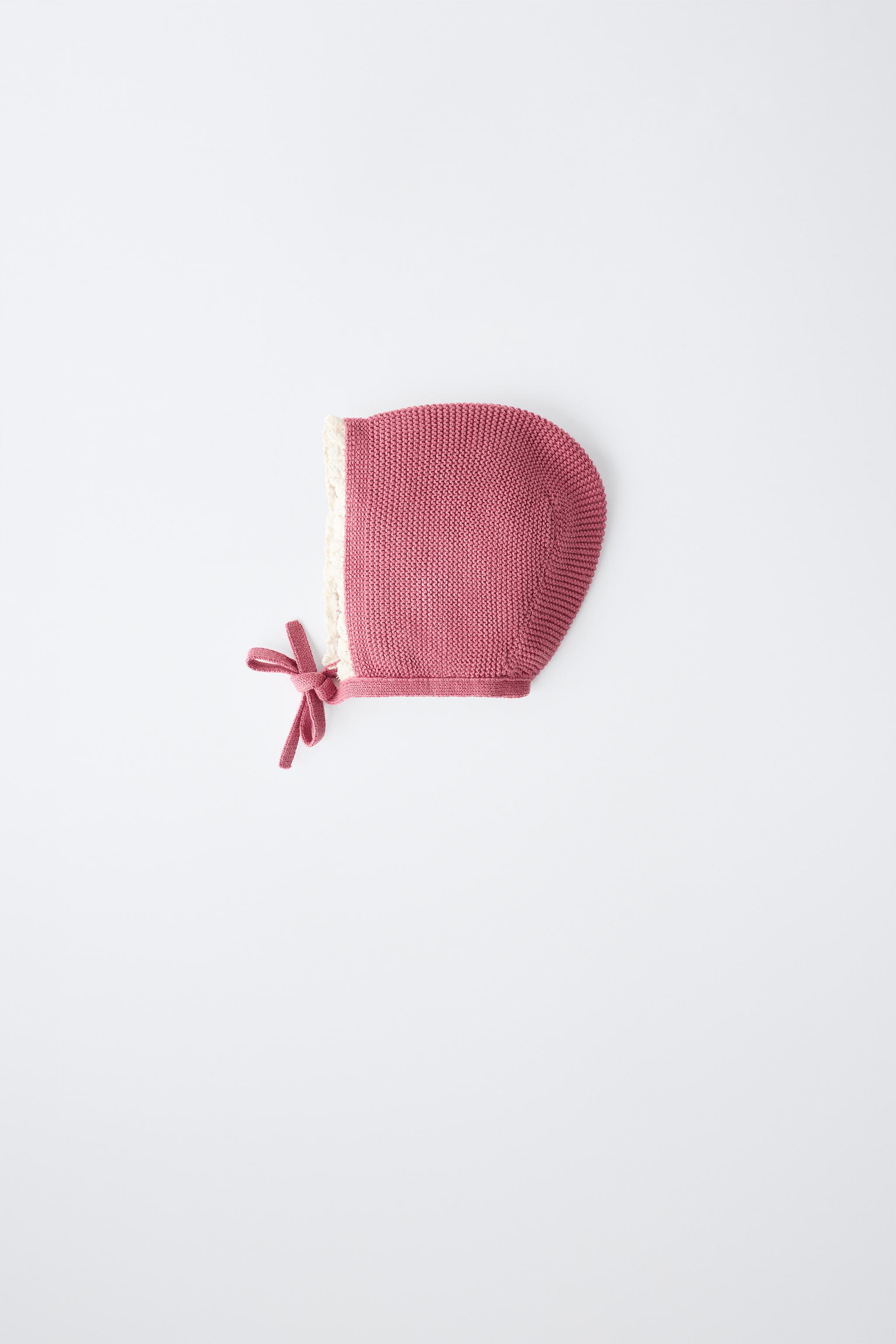 BONNET EN MAILLE LINKS DENTELLE CONTRASTE